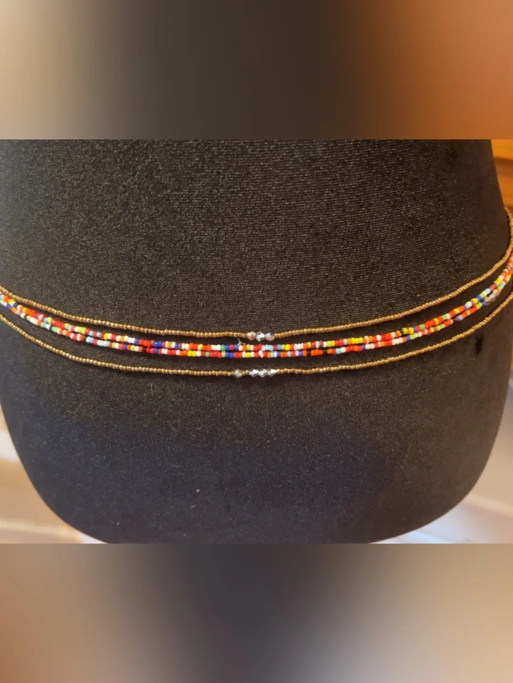 Handmade Beaded Belly Chain, Multicolor Elastic Waist Beads, Layered Boho Body